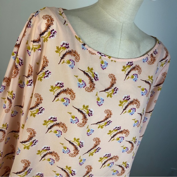 ❤️ Banana Republic Pink Paisley Floral Blouse XL - Picture 4 of 10